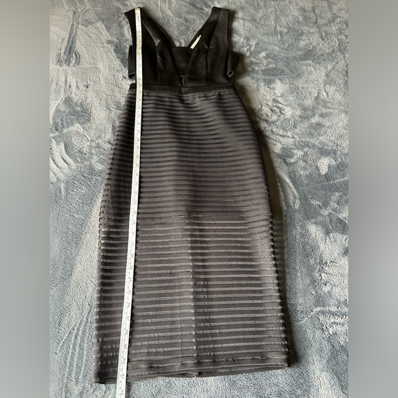 Mustard Seed Black Sheer Striped Dress - Picture 7 of 11